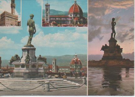 Postal E05815: Piazzale Michelangelo.Firenze <acordeón>