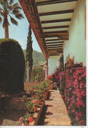 Postal E05832: Jardín de la celda de Chopin.Valldemosa. Mallorca <acordeón>