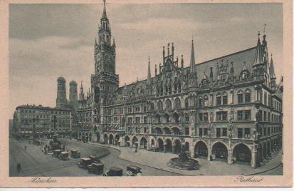 Postal E05668: MÜCHEN, Rathaus