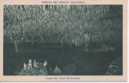 Postal E05676: Lago de "Las Delicias"-Cuevas del Drach-Mallorca