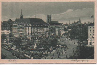 Postal E05652: MÜCHEN, Sendlingertoplatz