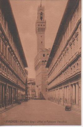 Postal E05632: FIRENZE-Portico degli Uffzi e Palazzo Vecchio
