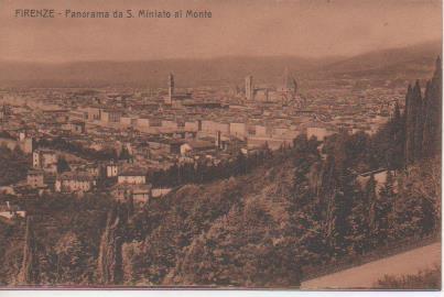 Postal E05644: FIRENZE- panorama da S.Miniato Monte