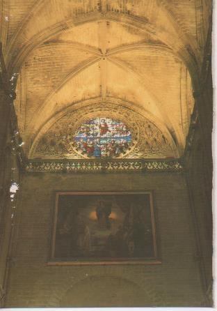 Postal E05717: Vidriera sobre la Puerta de la Concepción, Catedral de  Sevilla <acordeón>