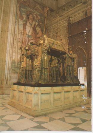 Postal E05718: Monumento a Cristobal Colón. Catedral de Sevilla <acordeón>