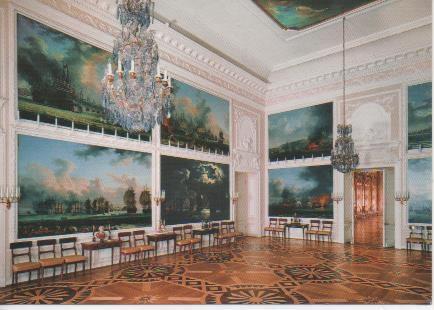 Postal E05705: Peterhof. The Great Palace. The Tschsme-Saal <acordeón>