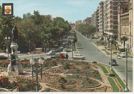 Postal E06033: Estatua y Paseo de Zorrilla. Valladolid