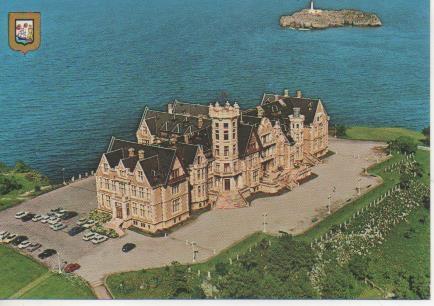 Postal E06101: Palacio de la Magdalena. Vista aérea-Santander. Cantabria