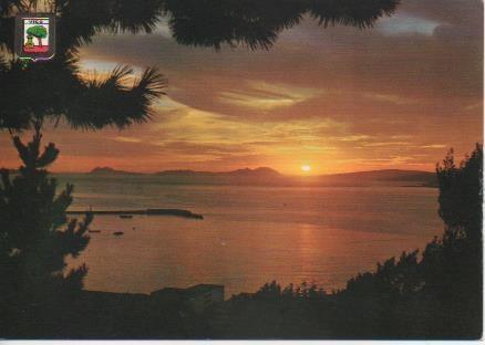 Postal E06075: Islas Cies. Puesta de Sol. Vigo