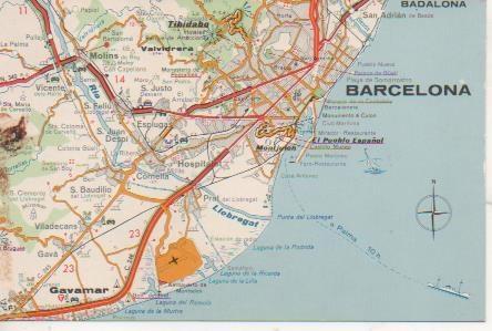 Postal E05996: Mapa turistico- Costa Brava