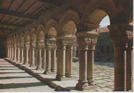Postal E05926: La Colegiata. Claustro-Santillana del Mar. Santander