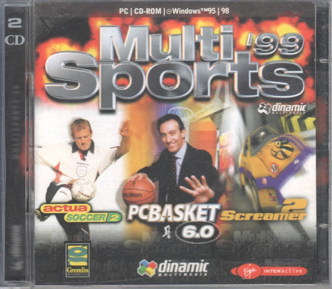 Doble CD Juego PC: Multisports 99': Actua Soccer 2 / PCBasket 6.0 / Screamer 2