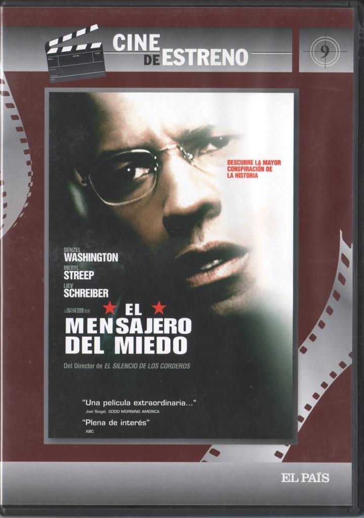 DVD: El mensajero del miedo. Cine de estreno 09