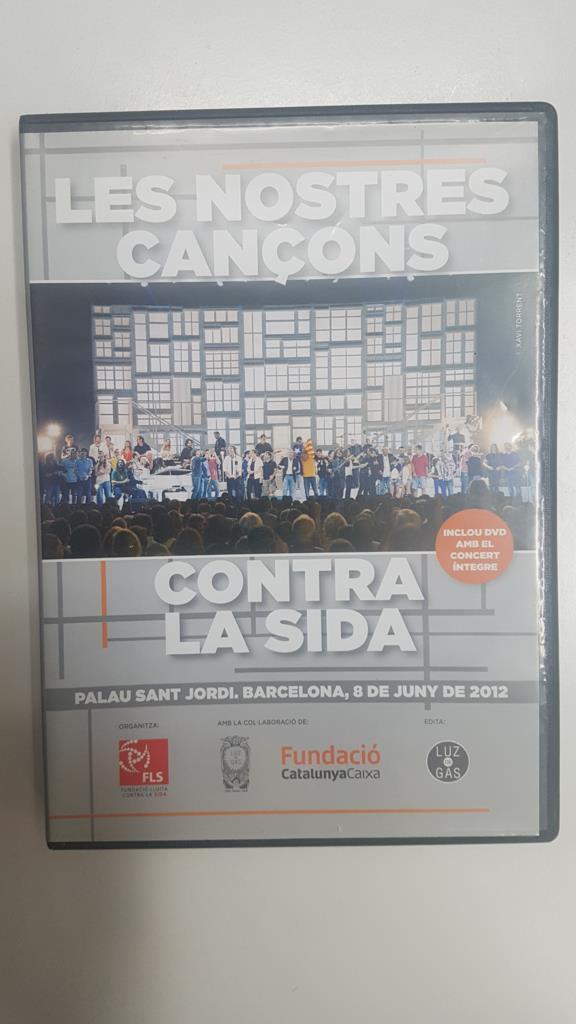 DVD: Les nostres cançons contra la sida. Palau Sant Jordi. Barcelona, 8 de juny de 2012. Son 3 Discos