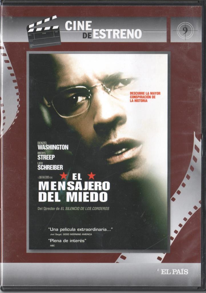 DVD: El mensajero del miedo. Cine de estreno 09