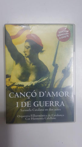 DVD: Canço d'amor i de guerra de Rafael Martinez Valls. Sarsuela Catalana en dos actes. Edicio especial 2 DVDs