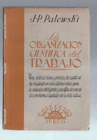 Coleccion Surco numero 105: La organizacion cientifica del trabajo