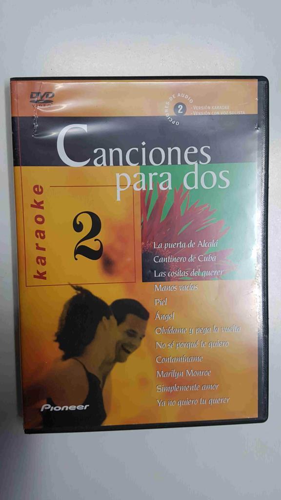 DVD: Canciones para dos. Karaoke. La puerta de Alcala, Cantinero de Cuba entre otros