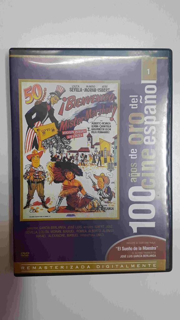 DVD pelicula: Bienvenido Mr. Marshall. 100 años de oro del cine español. Incluye el cortometraje El Sueño de la Maestra. Remasterizada Digitalmente