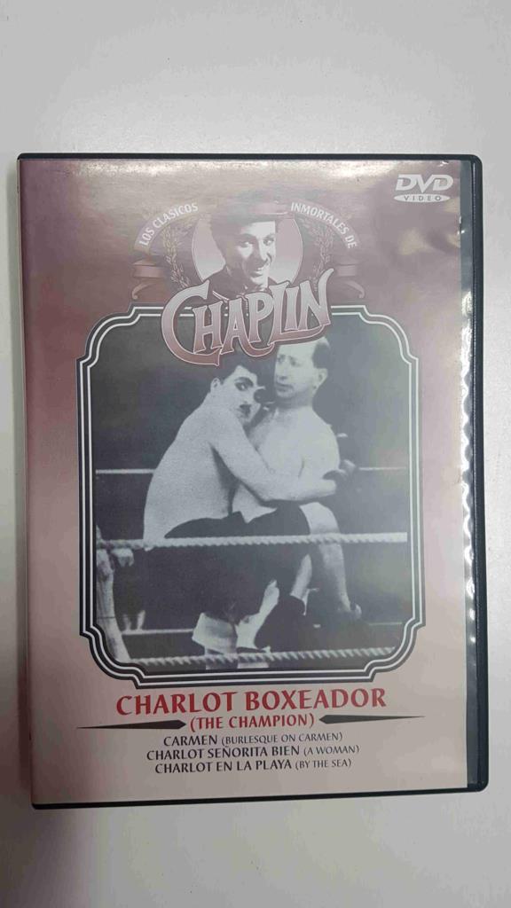 DVD: Charlot boxeador (the champion). Los clasicos inmortales de Chaplin. Carmen, Charlot señorita bien, Charlot en la playa
