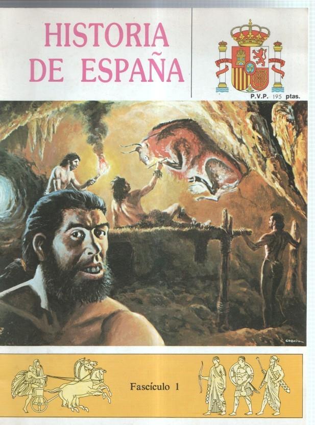 Historia de España en comic fasciculo numero 1 (trasera dibujo castillo de Almansa)