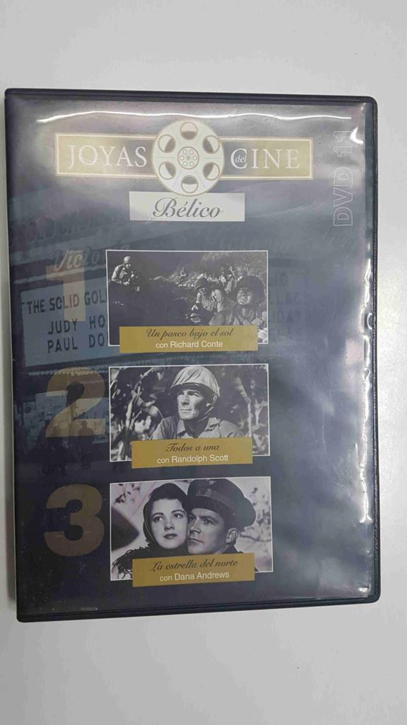 DVD: Joyas de Cine. Cine belico. Contiene 3 peliculas (Un paseo bajo el sol, Todos a una, La estrella del norte)