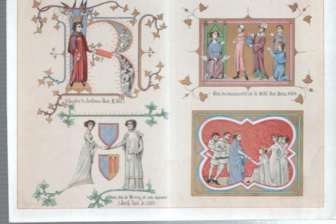 Documents du Moye-Age XIV eme siecle, numerada atras  