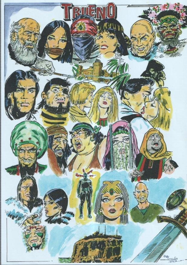 lamina/poster: El Capitan Trueno: personajes