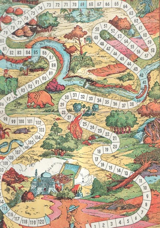 Juegos Geyper: tablero juego de la selva , dibujos de Karpa (autor de Jaimito)