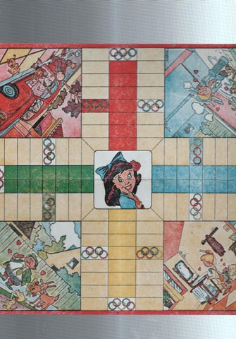 Juegos Geyper: tablero juego de parchis , dibujos de Karpa (autor de Jaimito)