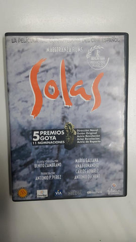 DVD pelicula: Solas (1999). Escrita y dirigida por Antonio P. Perez
