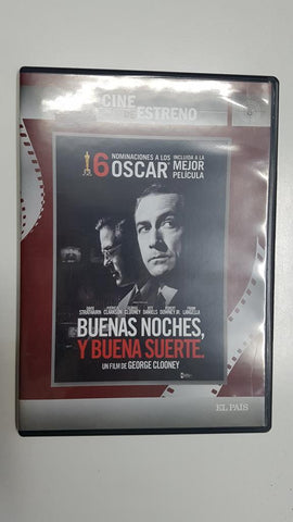DVD pelicula: Buenas noches, y buena suerte. Cine de estreno 8. Un film de George Clooney, reparto: Patricia Clarkson, Jeff Daniels