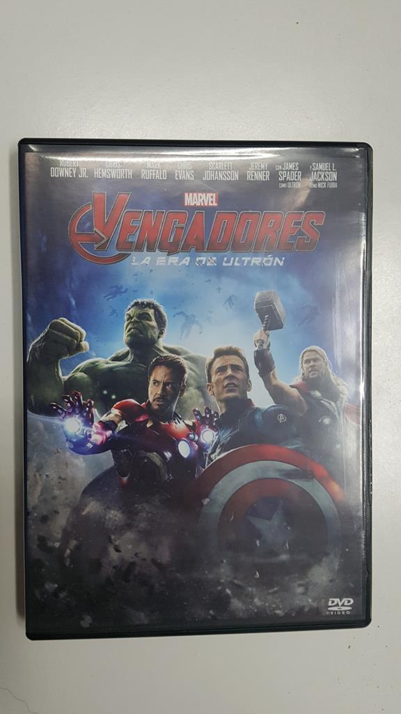 DVD pelicula Marvel: Vengadores, la Era de Ultron. Reparto: Robert Downey Jr., Chris Hemsworth, Mark Ruffalo entre otros.