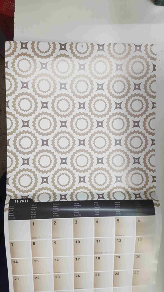 Calendario / Kalender / Calendrier / Calendar: 2011 : Patterns (patrones) lamina 11