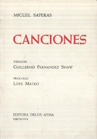 Miguel Saperas: Canciones