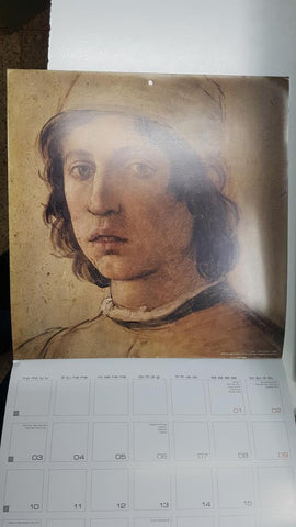 Calendario / Kalender / Calendrier / Calendar: 2011 : Italian art (arte italiano) - lamina 01, F. Lippi self portrait