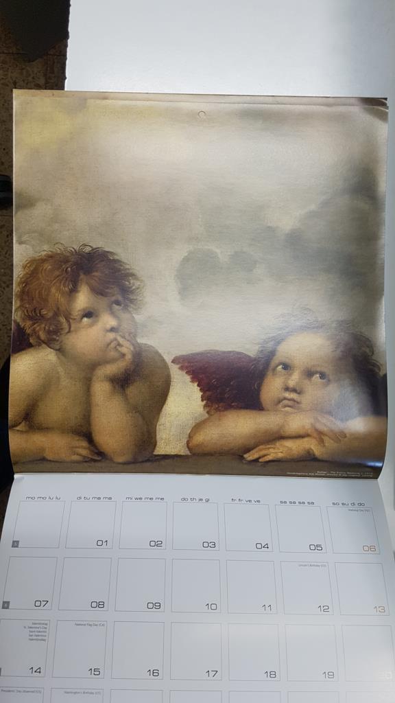 Calendario / Kalender / Calendrier / Calendar: 2011 : Italian art (arte italiano) - lamina 02, Raffael - Sistine Madonna