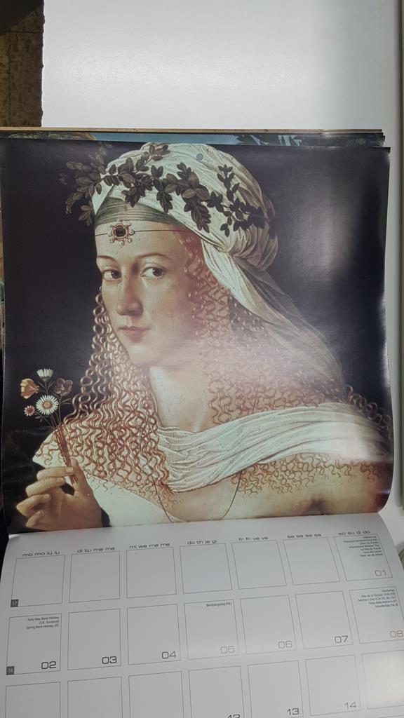 Calendario / Kalender / Calendrier / Calendar: 2011 : Italian art (arte italiano) - lamina 05, Bartolomeo de Venezia  Lucrecia Borgia