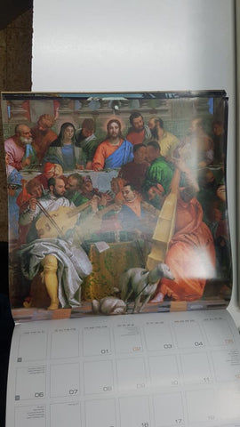 Calendario / Kalender / Calendrier / Calendar: 2011 : Italian art (arte italiano) - lamina 06, P. Veronese - Wedding at Cana