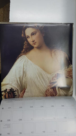 Calendario / Kalender / Calendrier / Calendar: 2011 : Italian art (arte italiano) - lamina 08, Tizian - Flora