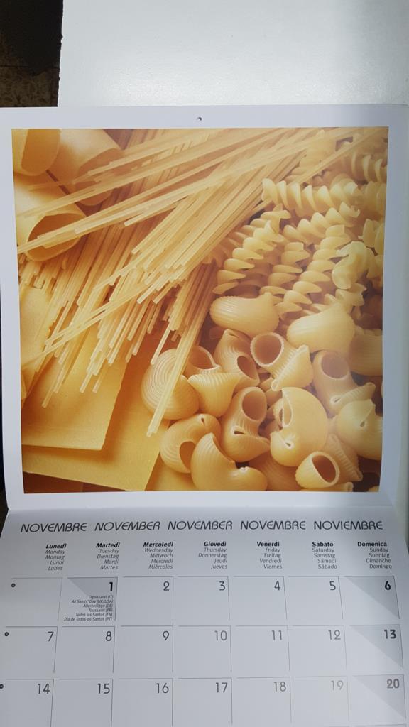 Calendario / Kalender / Calendrier / Calendar: 2011 : Pasta - lamina 11