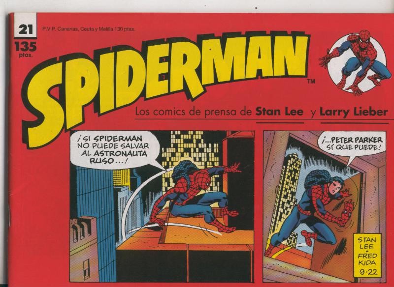 Planeta: Spiderman tiras de prensa numero 21: La amenaza telequinetica