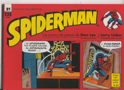Planeta: Spiderman tiras de prensa numero 21: La amenaza telequinetica
