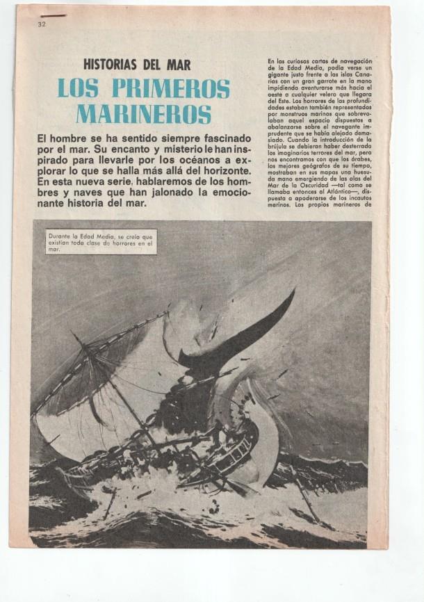 Historias del Mar: Los primeros marineros (3 paginas texto con 4 imagenes)