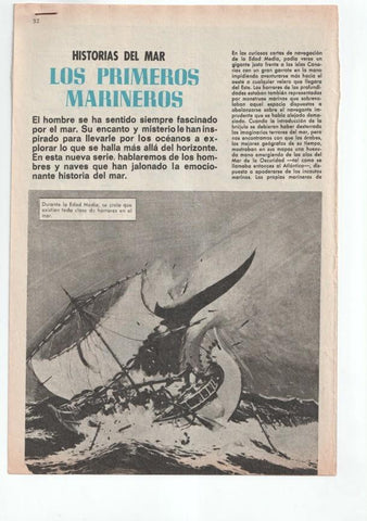 Historias del Mar: Los primeros marineros (3 paginas texto con 4 imagenes)