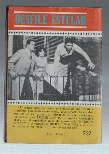 Sendas del Oeste numero 237: trasera foto ficha de Leslie Caron, Warren Beatty y Robert Cummings