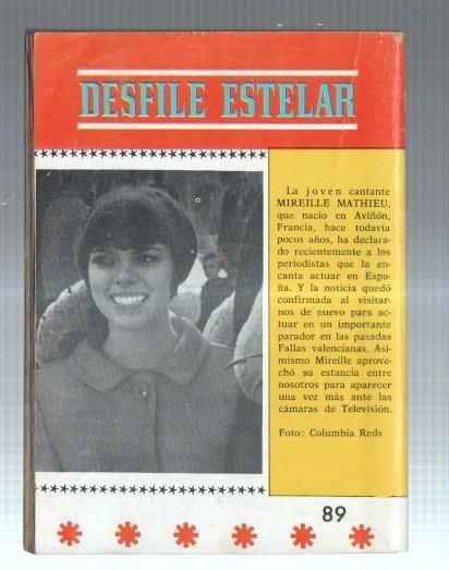 Oeste Pistoleros numero 089: foto ficha de Mireille Mathieu