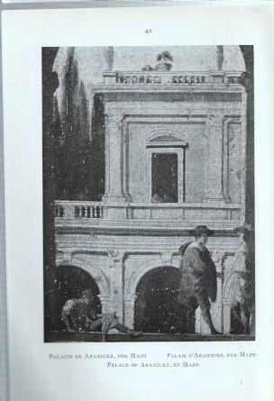 Lamina de la casa del Greco: Palacio de Aranjuez y La reina Doña Maria de Austria