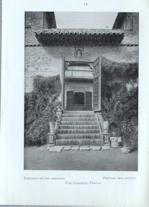 Lamina de la casa del Greco: Portada de los jardines y Entrada de la casa