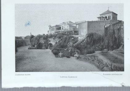 Lamina de la casa del Greco: Puerta de entrada a los jardines y Jardines bajos